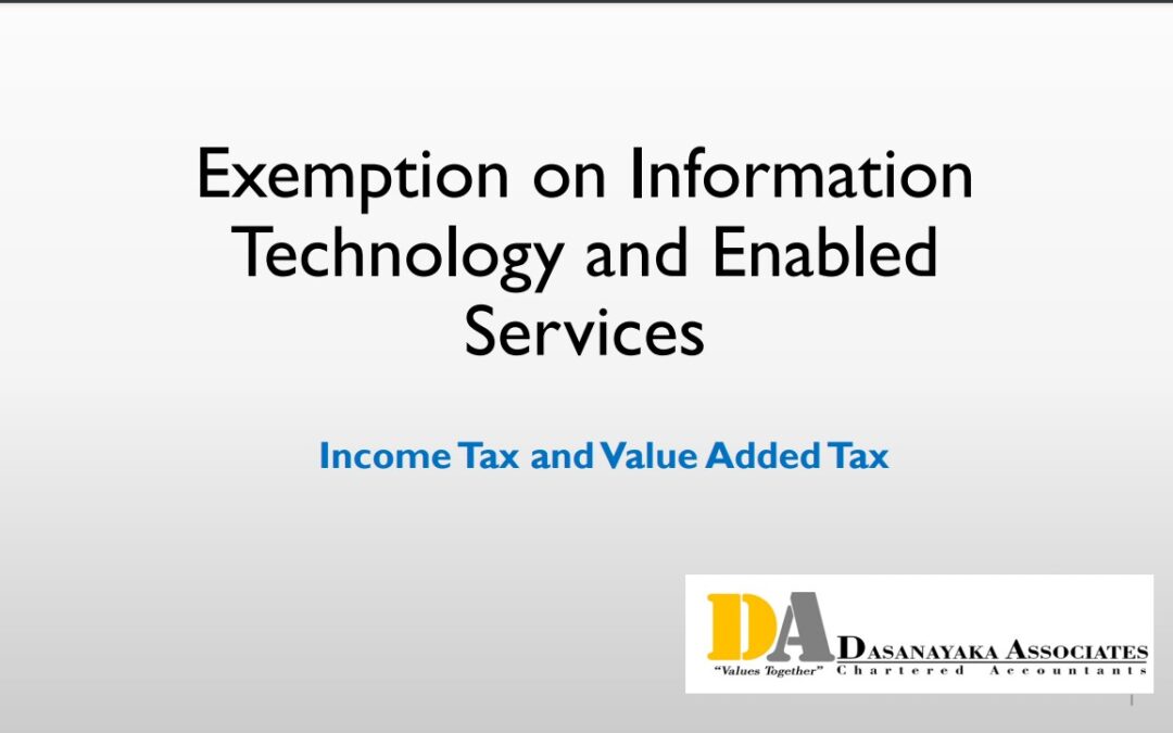 Exemption on Information Technology and Enabled Services